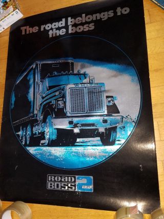 Vintage White Road Boss 2 Promo Poster Road Belongs To The Boss Truck