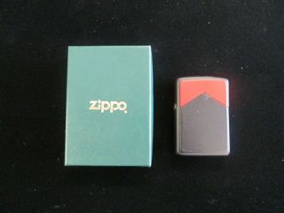 Zippo Cigarette Lighter 1996 Vintage Classic Marlboro Matte Black Red Roof Top