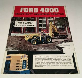 Vintage Ford 4000 Heavy Duty Industrial Tractor Sales Brochure