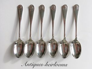 Vintage Set Of 6 Solid Silver Spoons Sheffield 1924 (69.  7 Grams)