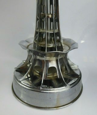 Art Deco Chrome Tower Sculpture - Lamp Base - Design c1930s Lighthouse 3