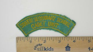 Australian Army Flash Patch Post Ww2 Vintage Sogeri Secondary School Cadet Unit
