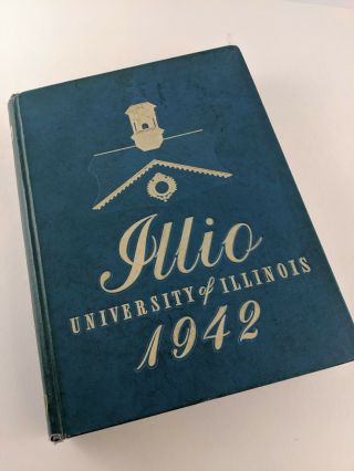 University Of Illinois 1942 Yearbook " The Illio " | Vintage College Yearbook