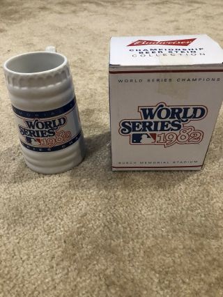1982 World Series St Louis Cardinals Budweiser Beer Stein Sga