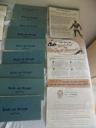 VINTAGE 1951 CHARLES ATLAS HEALTH & STRENGTH COURSE 1 - 12,  INTRO, 3