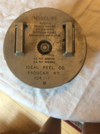 Vintage CAL - TIE Reel,  Model 63 Ideal Reel Co. 2