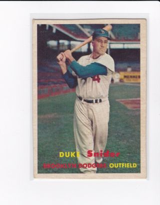 1957 Topps Baseball 170 Duke Snider Ex - Mt Hof Brooklyn Dodgers Vintage
