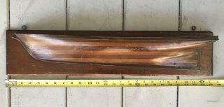Antique 19th Century Nyyc Americas Cup Yacht America Wooden Half Hull Model
