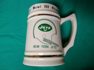 Vintage York Jets Bowl Iii 3 Mug / Stein