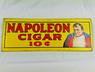 Vintage 1974 Napoleon Cigar 10c Tobacco Tin Advertising Sign