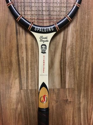 Pancho Gonzales Signature Spalding Tennis Racquet Vintage 60s