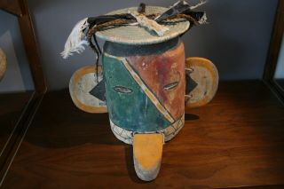 Antique Hopi Hon Bear Katsina Helmet Mask Old Primitive Native American Folk Art