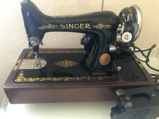 Vintage Authentic Singer Sewing Machine,  1925,  Made In U.  S.  A.