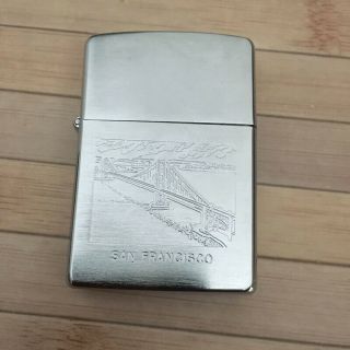 Unique Vintage Old Zippo Lighter Engraved San Francisco Bradford Pa Made In Usa