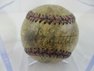 Babe Ruth Single Signed Autographed Baseball Red & Blue Stitch Estate Baseball