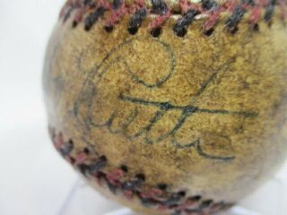 Babe Ruth Single Signed Autographed Baseball Red & Blue Stitch Estate Baseball 3
