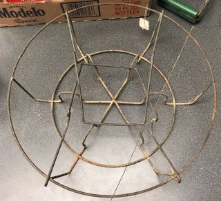Vintage Metal Wire Canning Jar Carrier Rack Basket Holder Lifter 12 In Round
