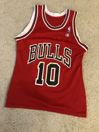 Bj Armstrong Chicago Bulls Champion Jersey Size 40 Vintage Nba