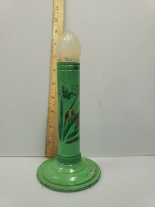 Vintage Tin Litho Battery Operated Magic Candle Stick,  Manuf.  By Marbo Co.  8 In.