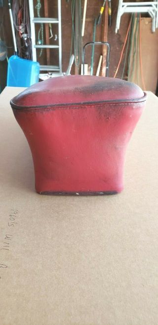 Vintage 1960 ' s W - 111 Red Leather Mercedes Benz Console Arm Rest 2