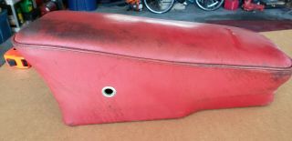 Vintage 1960 ' s W - 111 Red Leather Mercedes Benz Console Arm Rest 3
