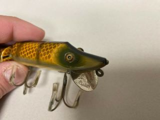 Vintage Heddon Jointed Vamp 7300 Pike Scale Fishing Lure 1940 ' s Tackle Box Find 2