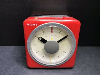 Vintage Red Sony Icf - A10w Clock Radio Alarm The Spring Vivaldi