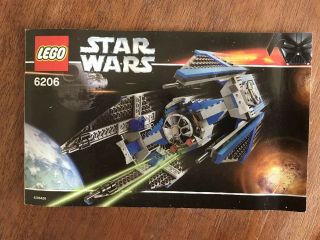 Lego Star Wars Tie Interceptor 6206 Complete Set W/ Instructions & Minifig