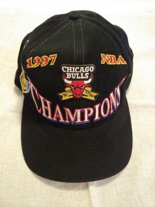 Vintage Chicago Bulls 1997 Nba Champion Locker Room Hat Snapback