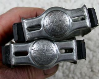 Vintage 70`s Schwinn Approved 1/2 " Rat Trap Pedals W/ Reflector Full Size
