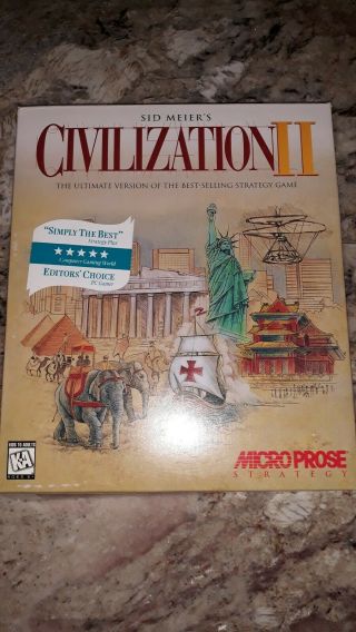 Vintage Micro Prose Civilization Ii Strategy Ibm Pc Game