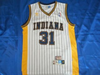 REGGIE MILLER SIGNED AUTOGRAPHED NBA INDIANA PACERS SEWN JERSEY PSA/DNA 2