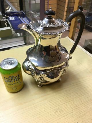 Lovely Solid Silver Coffee Pot Birmingham 1903 Massive 850 Grams William Aitken