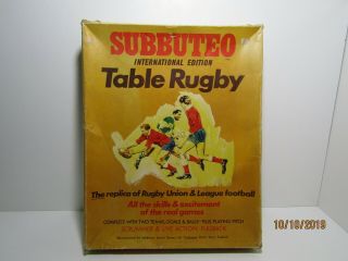 Vintage Subbuteo Table Rugby Game International Edition 1974