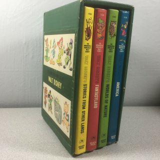 The Wonderful World Of Walt Disney Book Boxed Set Vintage 1965 Golden Press
