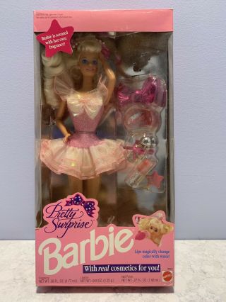 1991 Pretty Surprise Barbie Doll,  In,  Never Removed From Box
