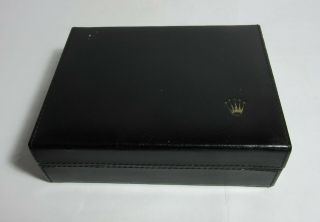 Rolex Vintage Black Leather Watch Box 49.  00.  08 Cellini