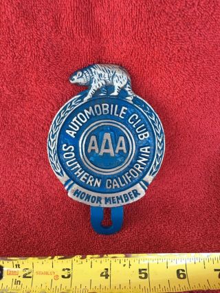 Southern California Aaa Auto Club License Plate Topper Honor Member Tag Socal