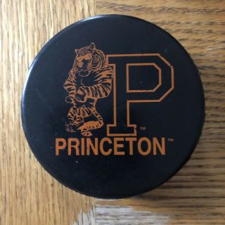 Princeton Tigers Ecac Game Puck Vintage Older Ncaa University College Hockey
