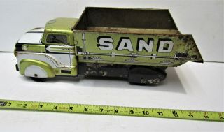 Vintage Marx Sand And Gravel Tin Metal Toy Dump Truck