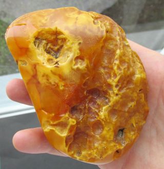 Natural Antique Butterscotch Egg Yolk Baltic Amber Stone 243g.