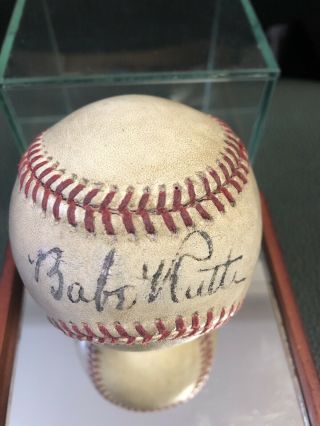 1930s Babe Ruth Ty Cobb Signed Autographed Baseball Yankees Tigers Vintage Auto 2