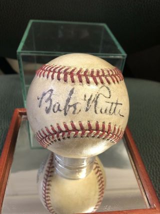1930s Babe Ruth Ty Cobb Signed Autographed Baseball Yankees Tigers Vintage Auto 3