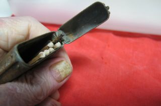 Vintage Brass Match Safe holder Adv Dueber Watch Case 3