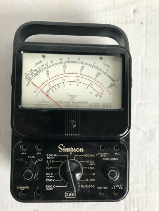 Simpson 260 Series 6 Analog Multimeter - Repaired And Calibrated