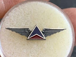 Delta Airlines Sterling Silver Wings Service Award Pin.  Vintage.