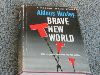 Brave World By Aldous Huxley.  1946 Modern Library Edition W/dust Jacket