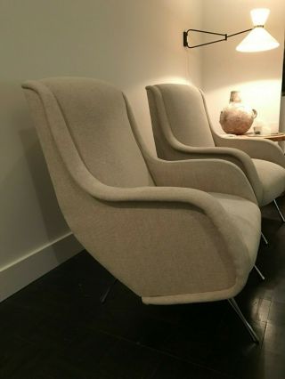 Mid Century Modern Chairs In The Italian / Zanuso Style