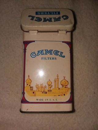 Rare Vintage 1960 ' s Camel Cigarette Tin Box Pack Holder Made in Hong Kong/USA 2