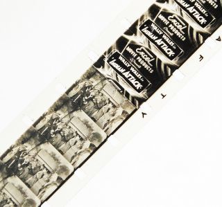Vintage B/W Silent 100 ' 16mm Film - Wally Wales - Indian Attack 3